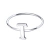 AoedeJ 925 Sterling Silver Stackable Initial Letter Rings Capital Letter