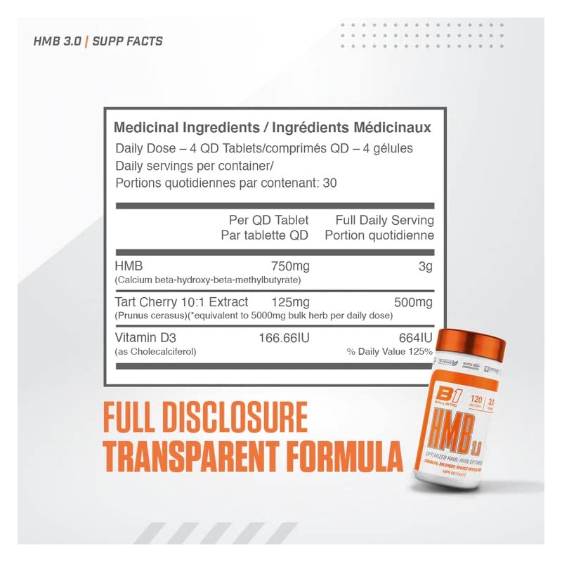 HMB 3.0 Ballistic Supps Improves Recovery, Decreases Soreness and Muscle