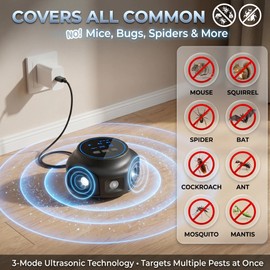 Ultrasonic Devices, 3 Smart Modes, LCD Display for Home, Office, Warehouse