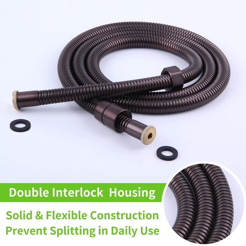 Angle Simple Hand Shower Hose 59", Flexible Stainless Steel Shower