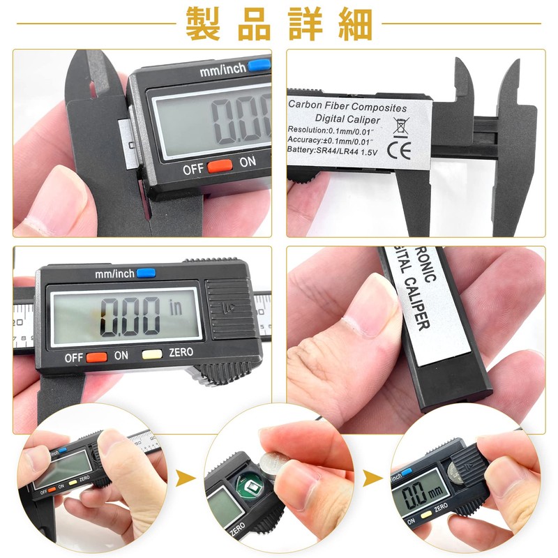 Reofrey Digital Caliper High Precision Caliper, Caliper Micrometer Digital Ruler