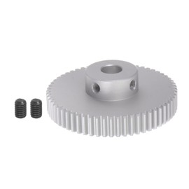 sourcing map Steps Spur Gear 6 mm Inner Hole Gear 60T Mod 1 Aluminium Alloy Motor Gear for RC Replacement Accessories Electric Grinder Reduction Gear