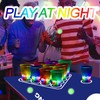 meishuneu 32 Glowing Party Cups (Red & Blue) 12 Luminous