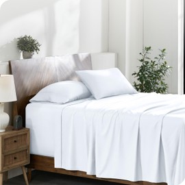 Bare Home King Sheet Set - 22" Deep Pockets - Luxury 1800 Ultra-Soft Microfiber King Bed Sheets - Double Brushed - Easy Fit - 4 Piece Set - Bedding Sheets & Pillowcases (King, White)