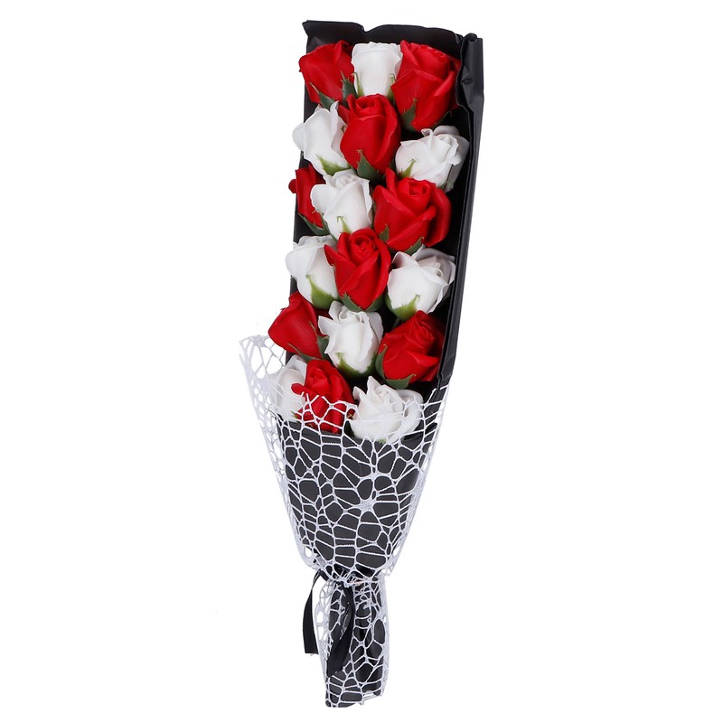 Artificial Soap Flowers Rose Bouquet Gift Box Simulation Rose Valentines