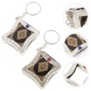 Operitacx 6pcs Mini Bible Keychains, Small Holy Bible Key Ring