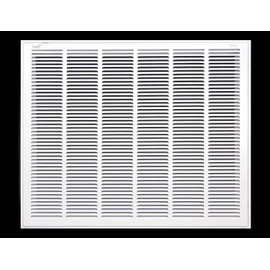 34" X 22" Steel Return Air Filter Grille for 1" Filter - Easy Plastic Tabs for Removable Face/Door - HVAC Duct Cover - Flat Stamped Face -White [Outer Dimensions: 35.75w X 23.75h]