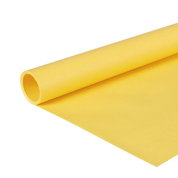 Clairefontaine 95715C - One Roll of Recycled Colored Kraft - Dimensions: 3x0.70m - Recycled Kraft 65g - Colour: Lemon Yellow - Gift Wrapping, Creative Hobbies, DIY, Gift Wrap, Crafts