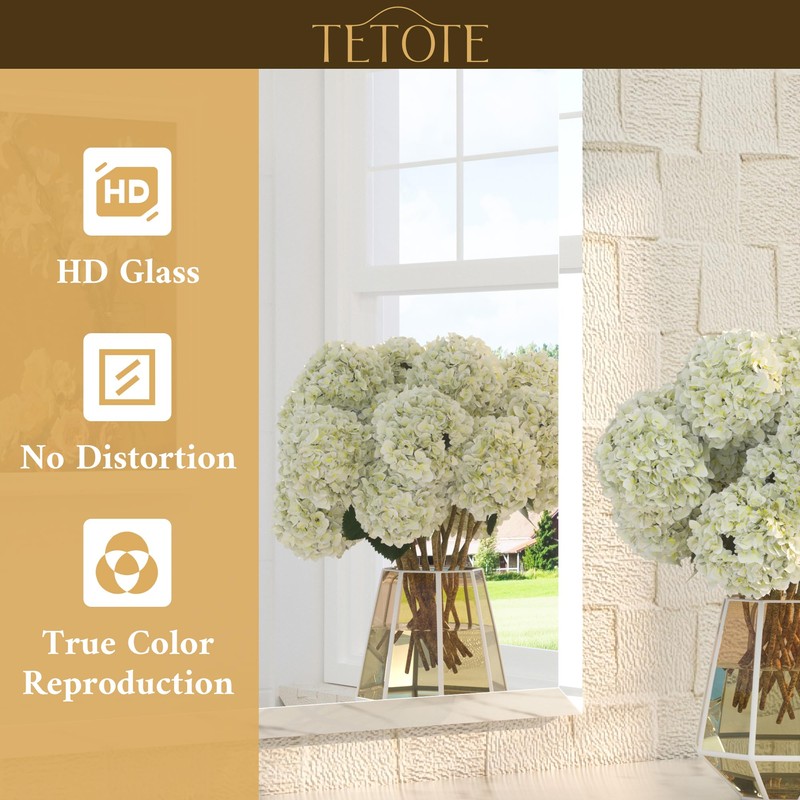TETOTE 30" x 36" Rectangle Mirror with Frameless Tempered Beveled