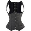 Philaesi Women's Steel Boned Underbust Corset Waist Cincher with Strap,
