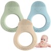 Eascrozn 3-Pack Avocado Baby Teethers – BPA-Free Silicone Soothers