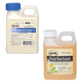 Liquid Harvest Mesotrione Bundle - 8 Ounces - Mesotrione Concentrate (Compare to Tenacity) - Pre and Post-Emergent Weed Killer for Lawn and Turf Grasses with 8oz Surfactant