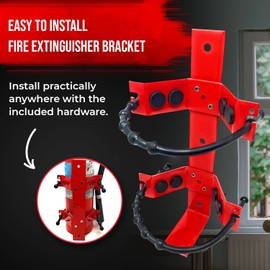 Fire Extinguisher Mounting Bracket Heavy Duty Wall Mount Bracket for 2.5 lb & 5 lb Fire Extinguishers - Mount in Your Car, Boat, or Off-Road Vehicle - Fits Most Popular Brands (Pack of 1)