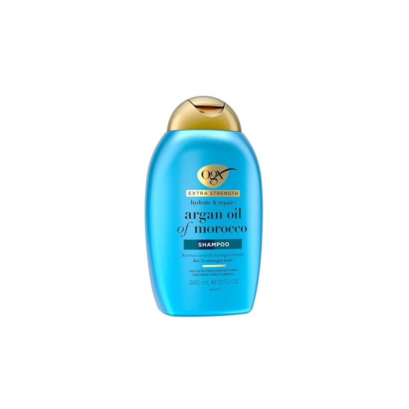 OGX, Shampoo Extra Fuerte de Aceite de Argán, 385 ml