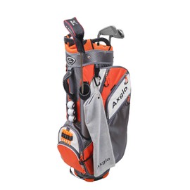 Axglo Golf Cart Bag | Golf Bag | A181 Lightweight 14 Full Length Dividers | Shoulder Straps |Multiple Pockets (Orange/Grey)