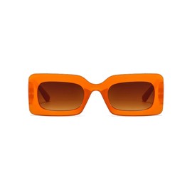IKANOO Retro Rectangle Sunglasses for Women Vintage 90’s Candy Color Sunglasses Square Frame Y2K Eyewear (Orange)