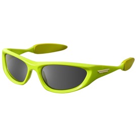 mosanana Y2k Wrap around Sunglasses for Women Men Trendy Cool Cute Funky Fashion Retro Vintage Green Unique Stylish 90s Aesthetic Shade Sunnies Futuristic Chunky Cyber Ladies Sun Glasses Frame Freak