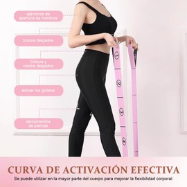 Bandas De Resistencia para Ejercicio con Segmentos Y Múltiples Ajustes. Correa De Yoga,11 Tip Deos Resistencia, Yoga, Pilates, Fisioterapia, Rehabilitación,Interior y Exterior (Rosa)