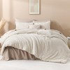 Andency Beige California King Comforter Set, 3 Pieces Cream Boho