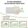 2 PCS Water Absorbing Diatomite Coasters, Stone Drying Mat for