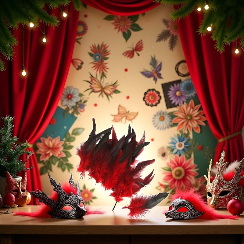 50 Pcs Red Feather Nature Feather Carnival Halloween Costume,Red Handicrafts,