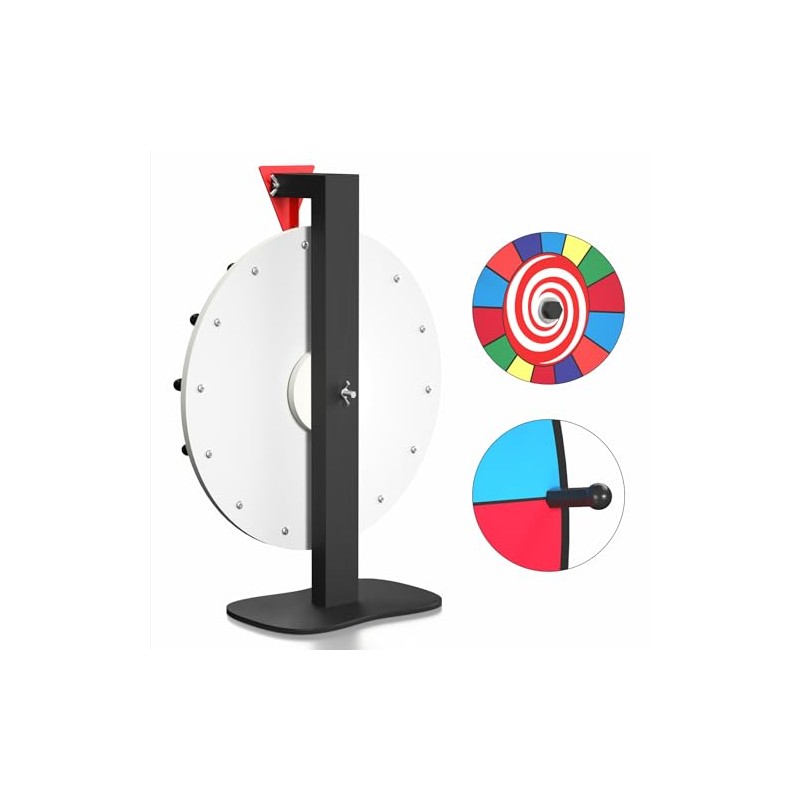 12 Inch Prize Wheel, 14 Slots Spinning Wheel for Prizes,
