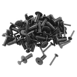 50 Pcs Push in Type Fastener Rivets Fender Clips Black for 6mm Hole