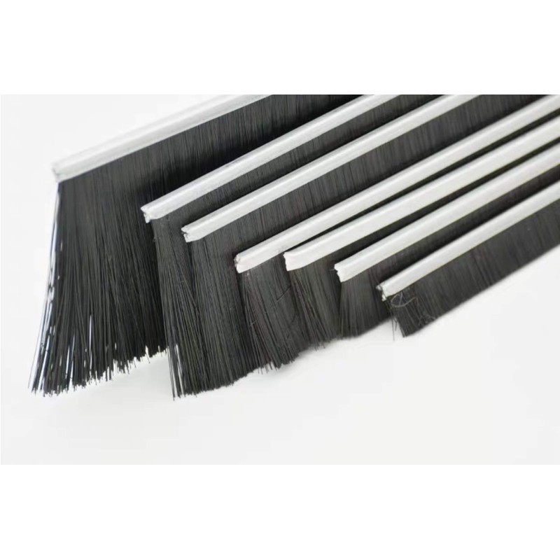 Two Pieces Door Bottom Sweep Silver Color Aluminum Alloy Extra