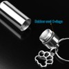 ChunlongFour Waterproof Cremation Pet Urns Keychain for Dogs Ashes, Cylinder