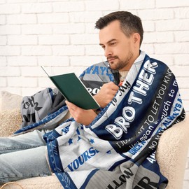 Parcae Big Brother Gifts, Brother Birthday Gifts, Brother Gifts from Sister Brother, Presents for Adult Brother, Brother Gifts for Birthday Christmas Fathers Day, for Brother Blanket 150x130CM