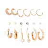 6 Pair Gold Hoop Earrings Set for Women Twisted Hoop