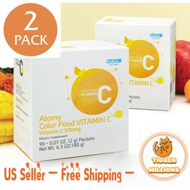 Atomy [US Seller] 2PKS ATOMY Color Food VITAMIN C Health Supplement (90Sticks x 2g)