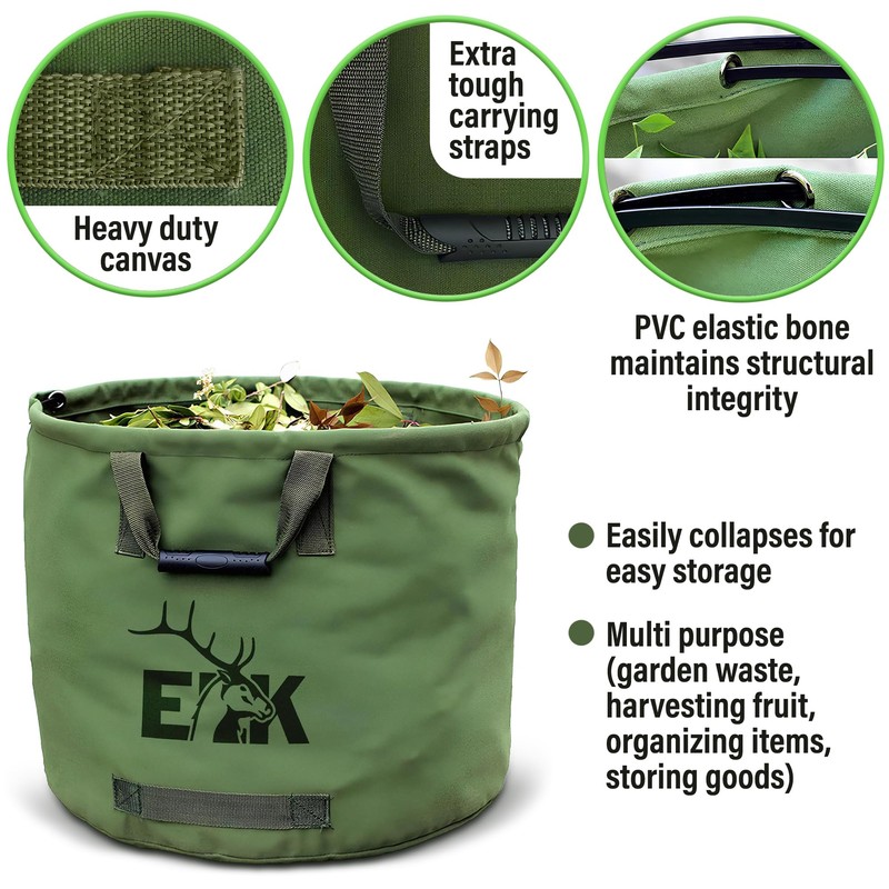 ELK 33-Gallon Non Self-Standing Multipurpose Garden Leaf Waste Bag -