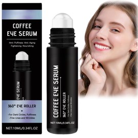 Caffeine Eye Serum for Men,Caffeine Eye Cream for Dark Circles and Puffy Eyes,Hydrating Ey-e Cream Anti Aging with 360°Massage E/ye Roller,Anti-Wrinkle Moisturizing Ey/e Cre/am,Eye Bag Remove C/ream