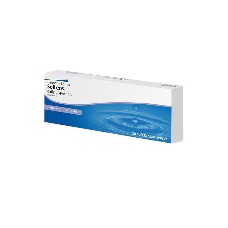 Bausch + Lomb SofLens Daily Disposable Tageslinsen, sphärische Kontaktlinsen, weich,