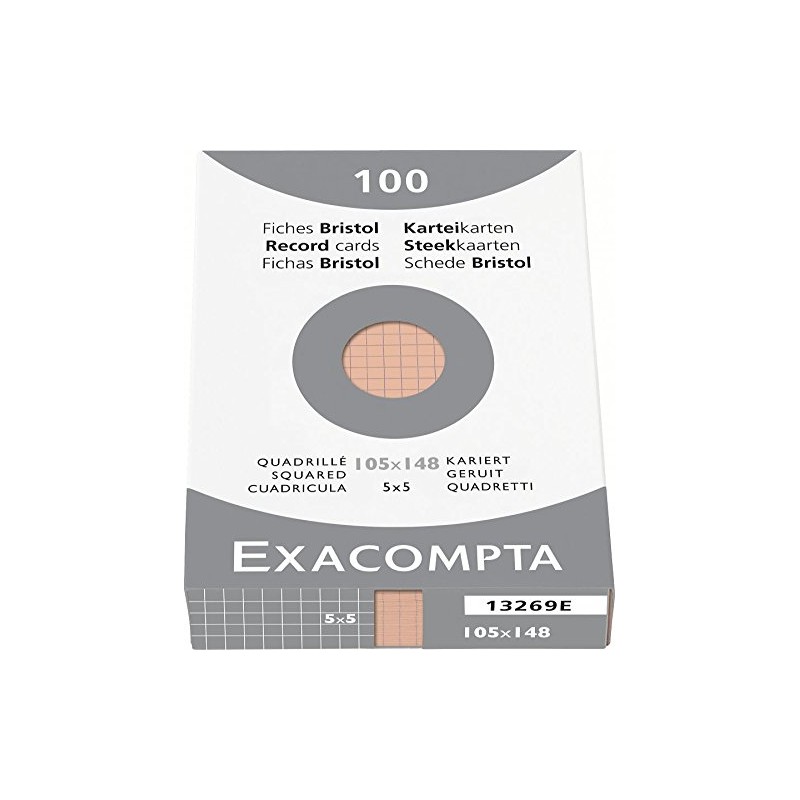 Exacompta - Ref 13269B - Bristol Squared Record Cards (Pack