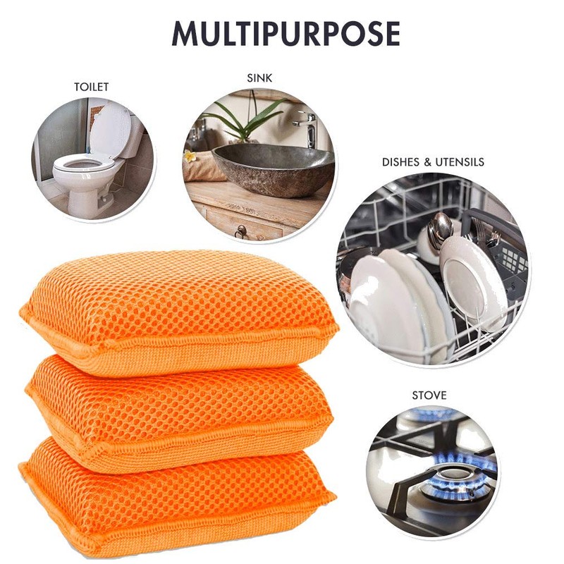 Commercial Miracle Microfiber Kitchen Sponge by Scrub-It - Large -