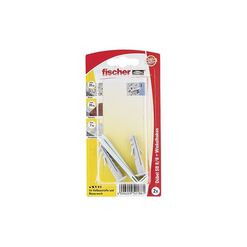 Fischer 52186 SB 8/6 K Expansion Plug - Multi-Colour (2-Piece)
