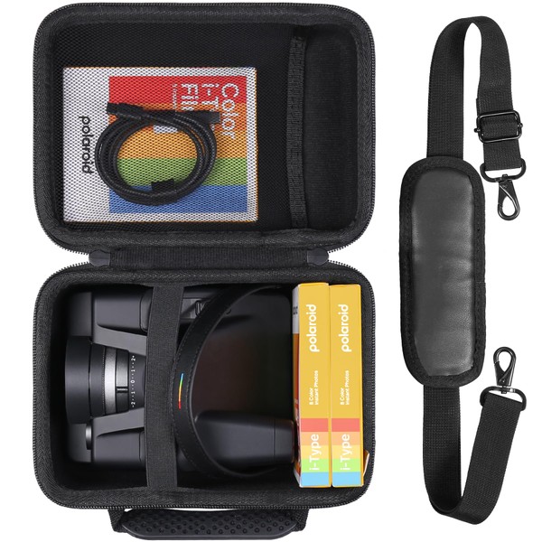 co2CREA Hard Travel Case with Shoulder Strap for Polaroid I-2 Instant Camera,Storage Case Compatible with Color i-Type Film Double Pack,Case Only