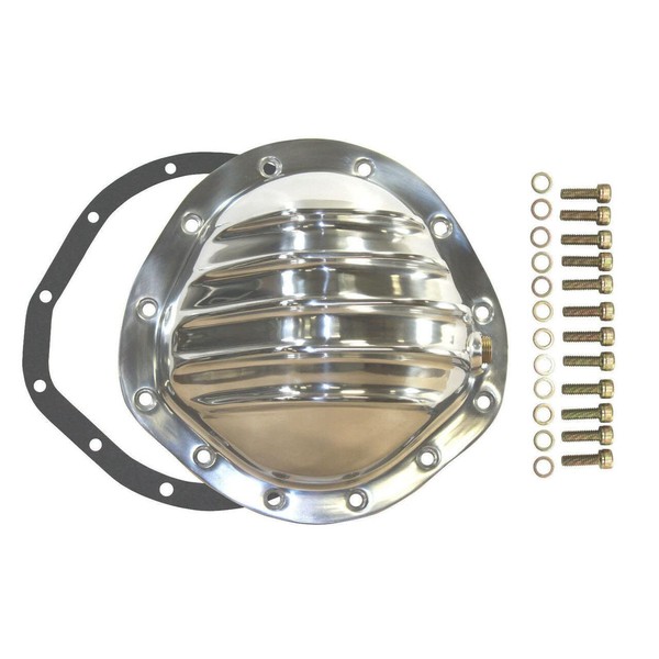 Pirate Mfg Polished Aluminum Rear Differential Cover, for 12 Bolt
