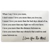 Engraved Wallet Insert Anniversary Idea for Men, I Love You,