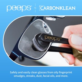 CarbonKlean Peeps Eyeglass Lens Cleaner - Efficient and Durable Carbon Microfiber Technology - Exclusively Used by NASA - 500 Uses (Injected Purple)