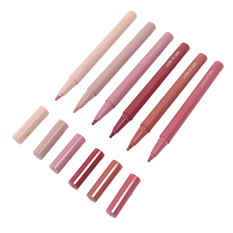 6 Colors Liquid Lip Liner Quick Drying Waterproof Long Lasting