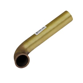 Highcraft 1-1/2” x 12” Waste Arm Direct Connect Brass Waste Bend 17-Gauge for Bathroom Sink, Kitchen Sink, Utility Sink Tubular Drain Applications