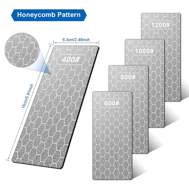 Diamond Sharpening Stone, 5 Pcs Knife Sharpening Stone with Extra