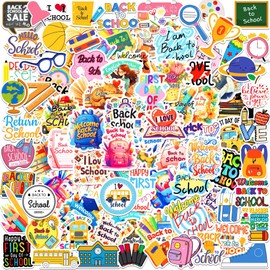 BCCSNNM 100 Pcs Back to School Sticker,Science Stickers Waterproof First Day of School Sticker for Scrapbooking