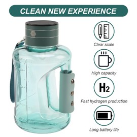 Fesatccoz Hydrogen Water Bottle 1. 5L/ 50 Oz Portable Hydrogen Water Bottle Generator, BPA- Free Hydrogen Water Machine for Home, Travel, and Outdoor Use