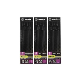Matrix Barbless Leader MXC-1 Standard Pole Rig x8