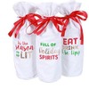 Set of 3 Holiday Spirits Wine Tote