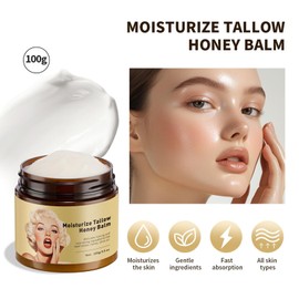 Turmeric Face Balm Made of Beef Tallow and Honey, Beef Tallow Skincare, Tallow Bio for Skin Care, Skin Care with Beef Tallow Tallow, for Face and Body for Face, Body Moisture, Pack of 2